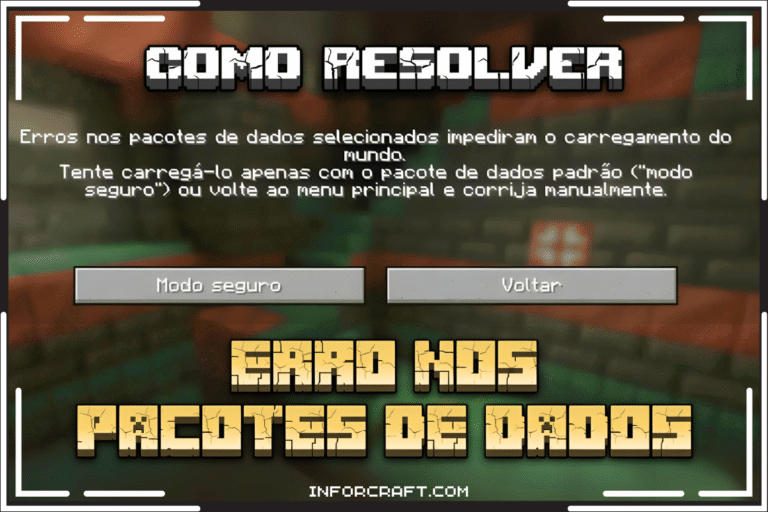 Erro nos pacotes de dados Minecraft