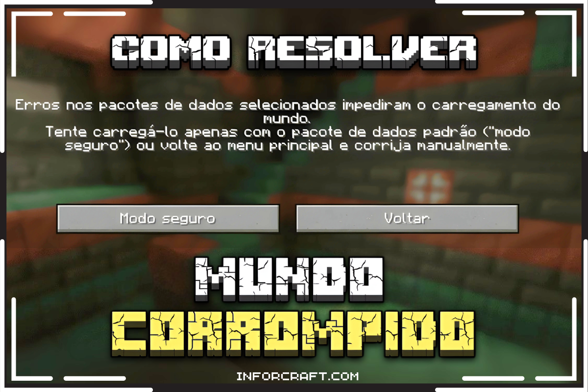 Como recuperar um mundo corrompido Minecraft
