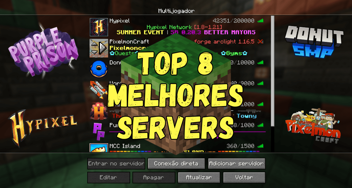 Top 8 Melhores Servers de Minecraft 2024