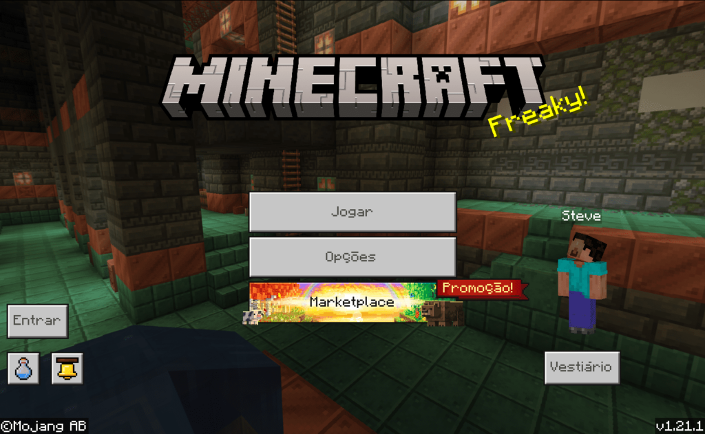 Menu Minecraft Bedrock