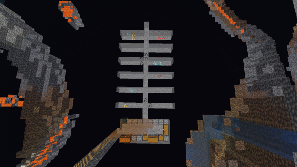 Camadas de cada Minério no Minecraft