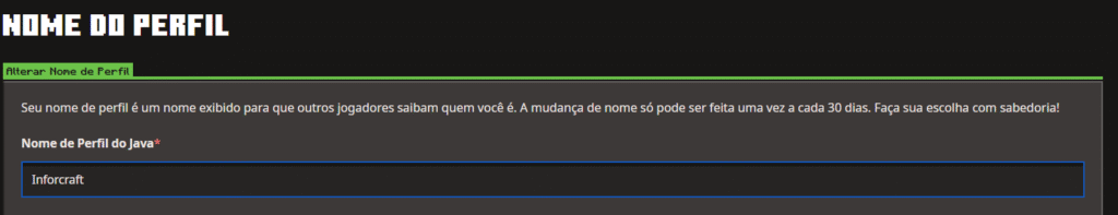 Como mudar de nome no Minecraft