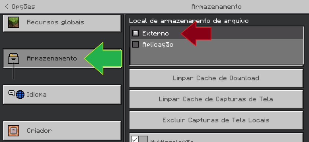 Textura no Minecraft de celular