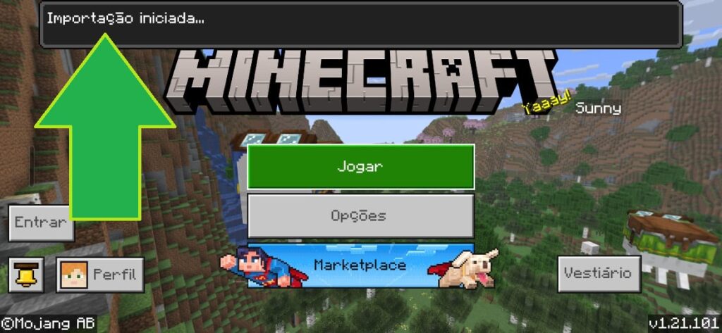 Textura no Minecraft de celular