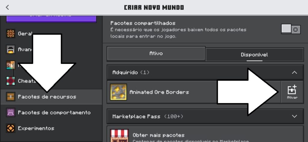 Textura no Minecraft de celular