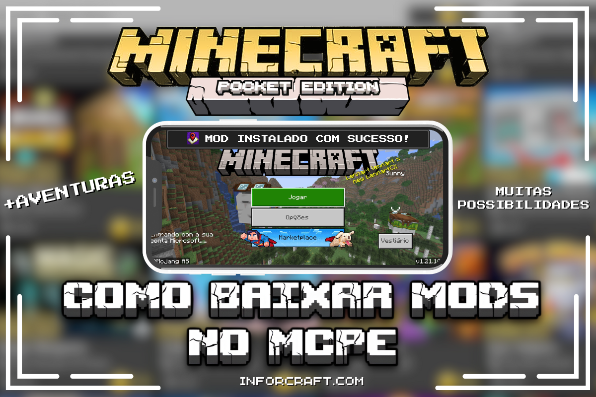 Como baixar Mods no Minecraft PE (Celular)