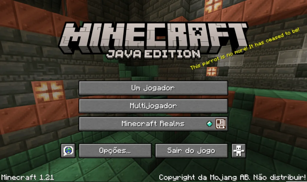 Menu Minecraft Bedrock
